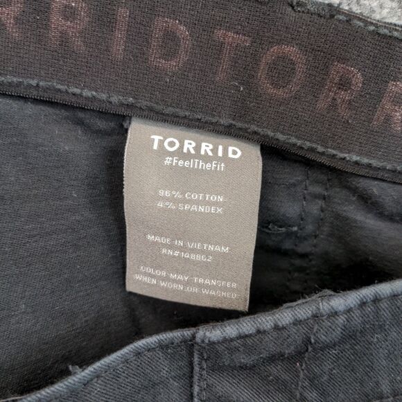 Torrid Feel The Fit Jeans Womens Plus Size 20 Black Tapered Cotton Blend - Picture 11 of 13